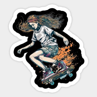 skater girl Sticker